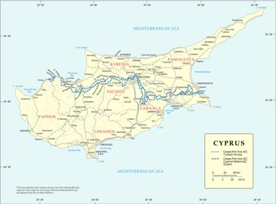 kartta Agia Napa Kypros sijainti
