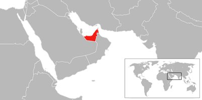 kartta Dubai Yhdistyneet Arabiemiirikunnat sijainti
