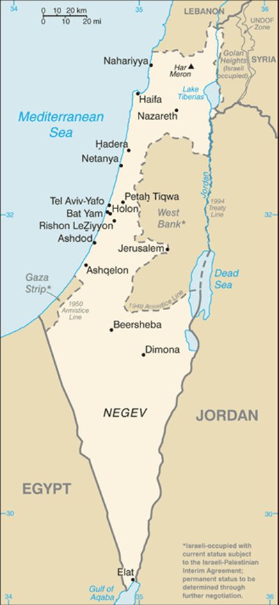 kartta Eilat Israel sijainti