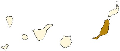 Espanja Kanariansaaret Fuerteventura sijainti kartta