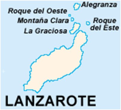 Espanja Kanariansaaret Chinijon saaristomeren saaret kartta