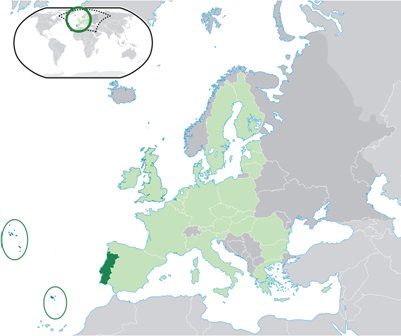 Portugalin kartta saaristoineen