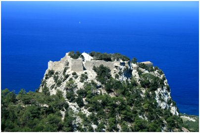 Kreikka Rodos Monolithos-kylän linna